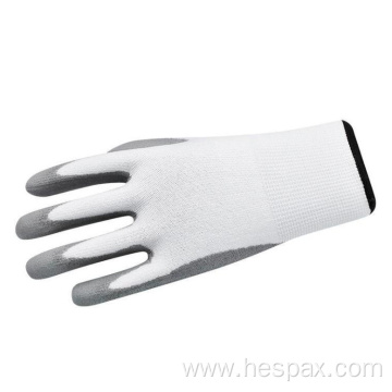 Hespax Nylon 13G PU Palm Coating Work Gloves